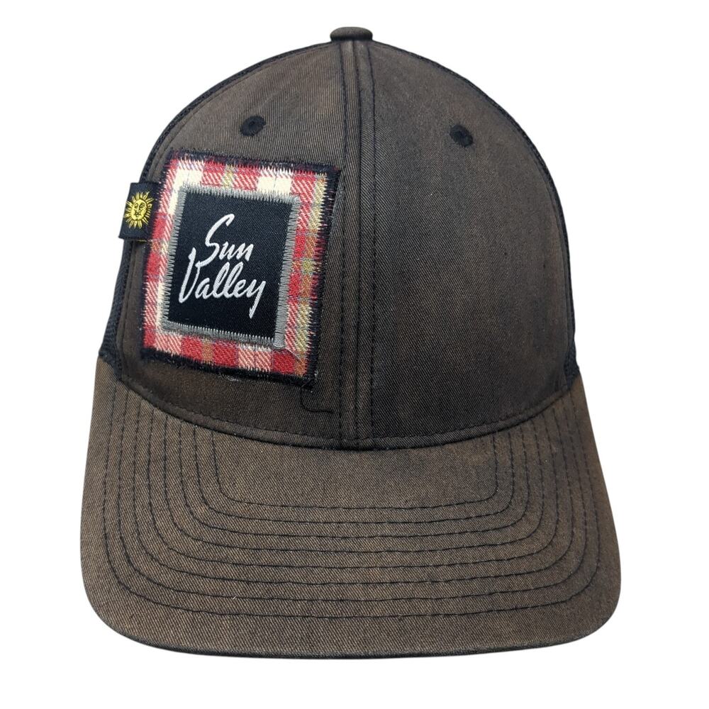 Sun Valley Snapback Trucker Hat Black One Size Adjustable Mesh Back Big Truck